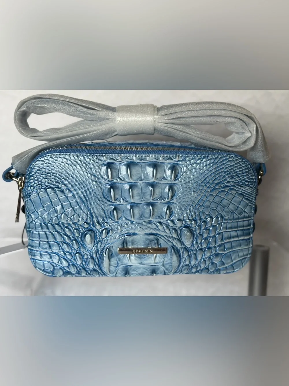 Brahmin Danica Aura Blue Crossbody Bag NWT Sky Blue